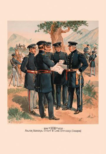 Major General, Staff and Line Officers #1 20x30 poster