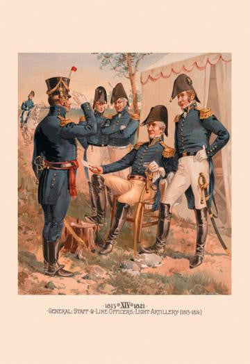 General Staff and Line Officers, Light Artillery 20x30 poster