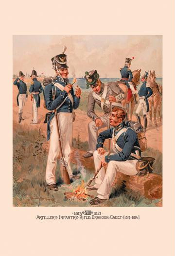 Artillery, Infantry, Rifle, Dragoon and Cadet 1813-1816 20x30 poster