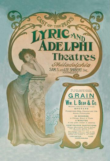 Lyric And Adelphi Theatres 20x30 poster