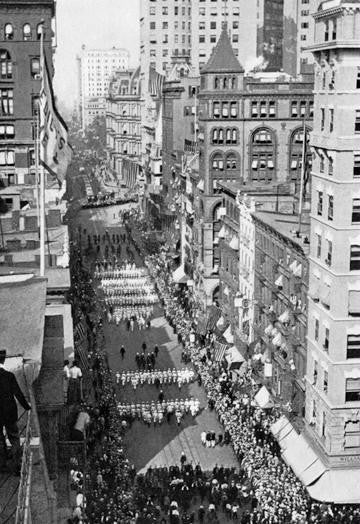 Navy Parades through Streets of New York City 20x30 poster