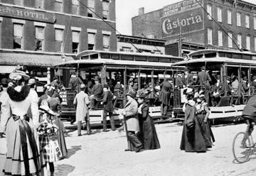 Taking the Trolley through Queens 20x30 poster