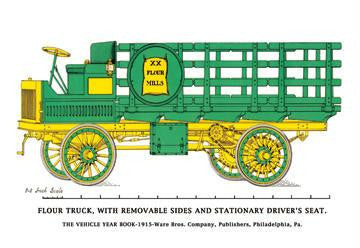 Flour Truck w- removable sides and stationary driver&#39;s seat 20x30 poster