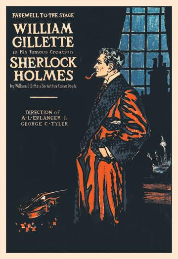 William Gillette as Sherlock Holmes: Farewell to the Stage 20x30 poster