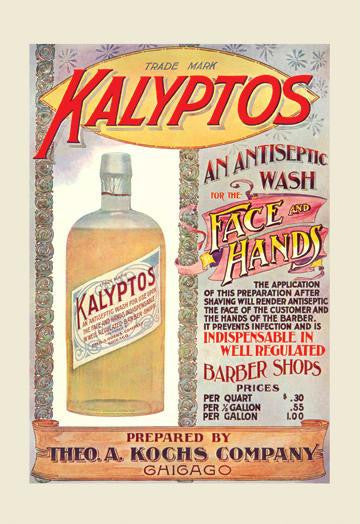 Kalyptos Antiseptic Wash for Barber Shops 20x30 poster