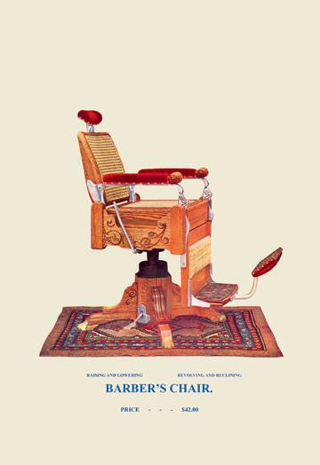 Wicker Barber&#39;s Chair #91 20x30 poster