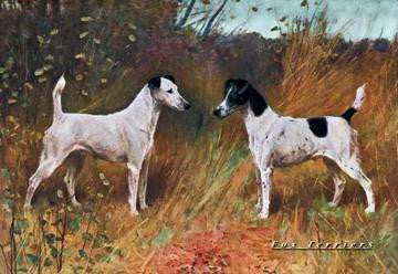 Two Fox Terriers 20x30 poster