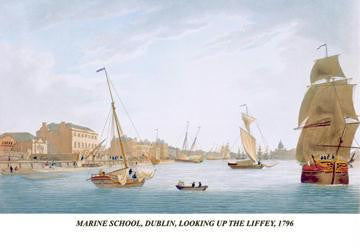 Marine School, Dublin, Looking Up the Liffey, 1796 20x30 poster