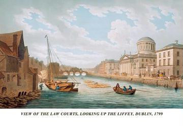 View of the Law Courts, Looking Up the Liffey, Dublin, 1799 20x30 poster