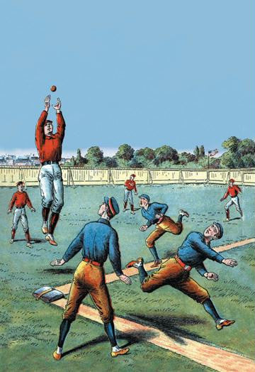 Leaping Catch on the Baseball Diamond 20x30 poster