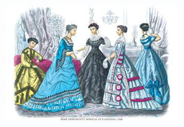 Mme. Demorest&#39;s Mirror of Fashions, 1840 #9 20x30 poster