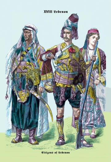 Citizens of Lebanon, 19th Century 20x30 poster