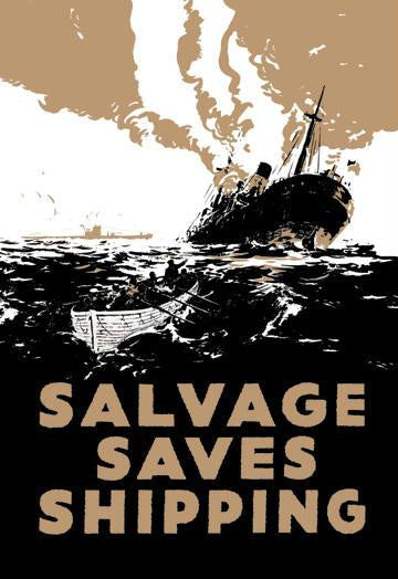 Salvage Saves Shipping 20x30 poster