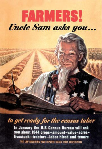 Farmers! Uncle Sam Asks You  20x30 poster