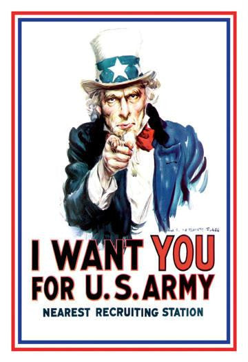 I Want You for the U.S. Army 20x30 poster