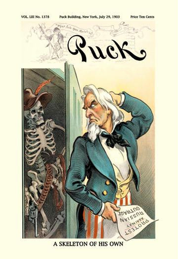 Puck Magazine: A Skeleton of His Own 20x30 poster