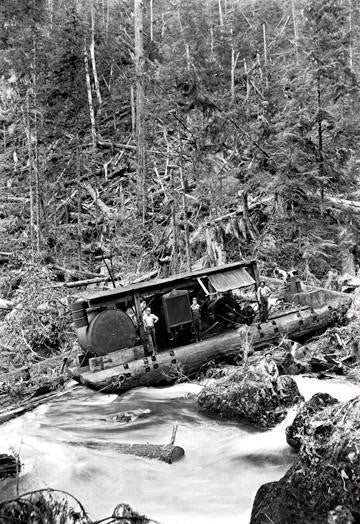 Logging Boat in a Tangle 20x30 poster