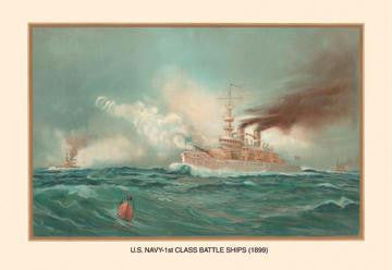 First Class Battle Ships 20x30 poster