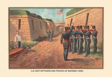 Officers and Private of the Marines, 1830 20x30 poster