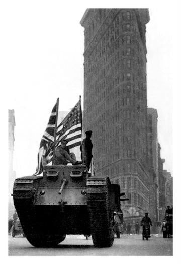 A British Tank on Fifth Avenue 20x30 poster