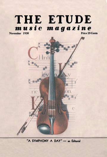 Violin on Magazine Cover 20x30 poster