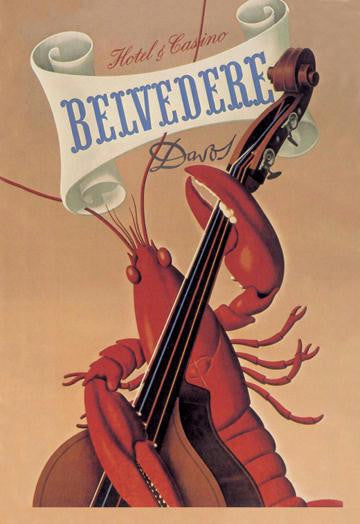 Lobster Musician at the Belvedere Hotel and Casino 20x30 poster