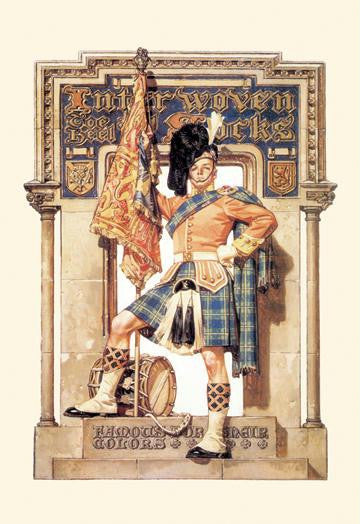 Scotsman with Drum and Flag 20x30 poster