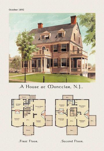 House at Montclair, New Jersey 20x30 poster