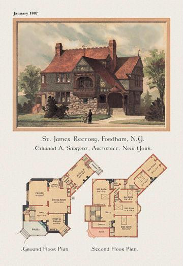 St. James&#39; Rectory, Fordham, New York 20x30 poster