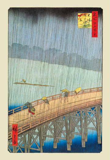 Great Bridge, Sudden Shower at Atake 20x30 poster