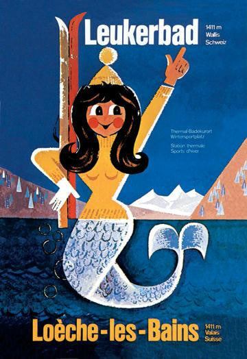 Mermaid in Winter 20x30 poster