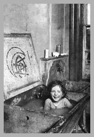 Child Bathes in Sink 20x30 poster