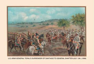 General Toral&#39;s Surrender of Santiago to General Shafter, July 13, 1898 20x30 poster