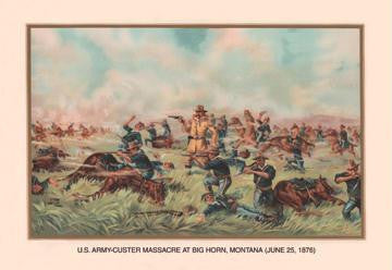 Custer Massacre at Big Horn, Montan June 25, 1876 20x30 poster