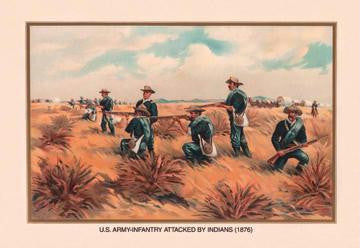 Infantry Attacked by Indians, 1876 20x30 poster