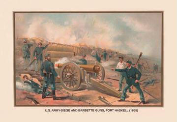 Siege and Barbette Guns, Fort Haskell, 1865 20x30 poster