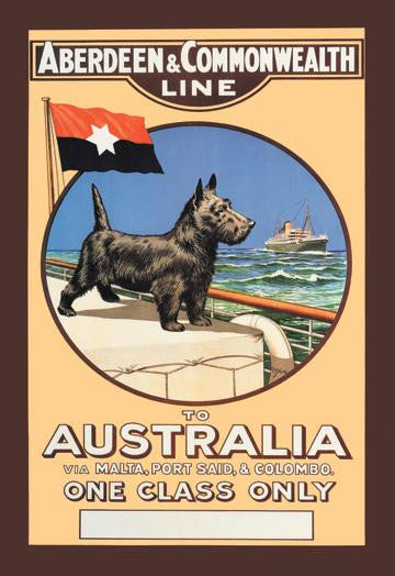 Aberdeen and Commonwealth Cruise Line to Australia 20x30 poster