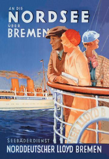 Cruise to the North Sea via Bremen 20x30 poster