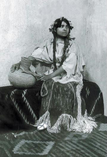 Taos Woman Seated With Water Jug 20x30 poster