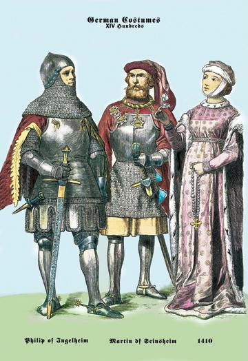 German Costumes: Philip of Ingelheim and Martin of Seineheim 20x30 poster