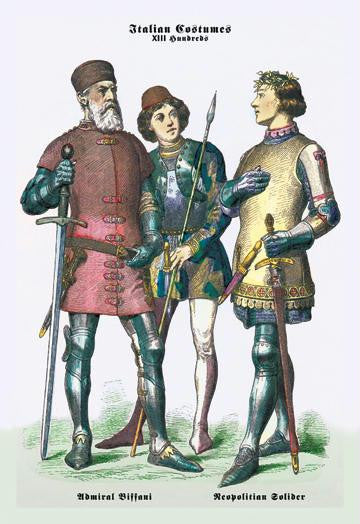 Italian Costumes: Neopolitan Soldiers 20x30 poster