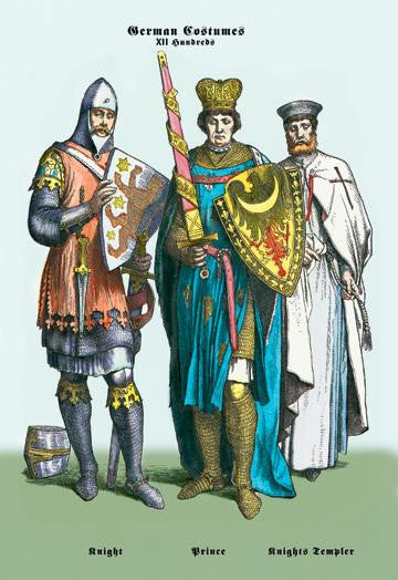 German Costumes: Knight and Prince 20x30 poster