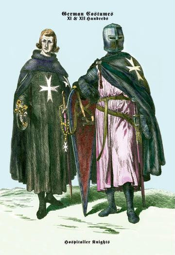 German Costumes: Hospitaller Knights 20x30 poster