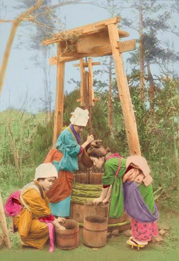 Washing Rice at the Well 20x30 poster