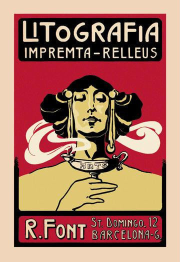 Litografia Impremta-Relleus 20x30 poster