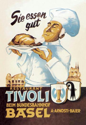 Restaurant Tivoli Basel 20x30 poster