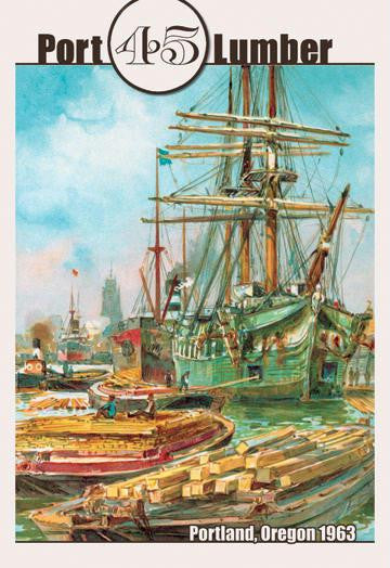 Port 45 Lumber: Portland, Oregon 20x30 poster