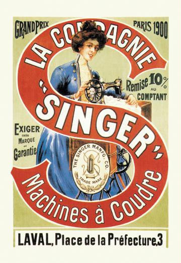 La Compagnie Singer, Grand Prix 1900 20x30 poster