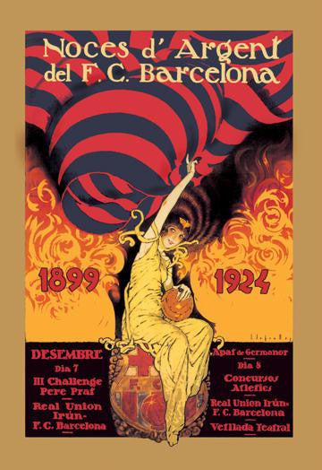 Noces d&#39;Argent del F.C. Barcelona 20x30 poster