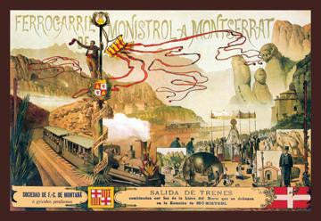 Ferrocaril de Monistrol a Montserrat 20x30 poster